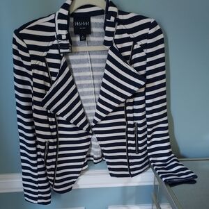 Insight Navy and White Striped Blazer